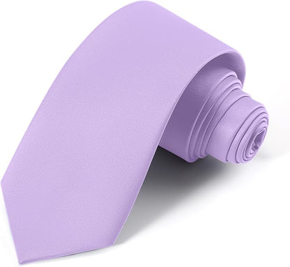 Black Ties For Men Solid Pure Color Formal Neckties 3.15" (8CM) Men's Tie for Business and Wedding with Gift Box
