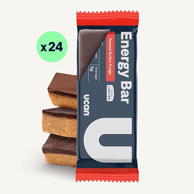 UCAN Energy Bars 2-Pack Bundle – Peanut Butter Fudge | 24 Bars Total (2 x 12 ct Boxes) | Low Sugar, Non-GMO, Keto-Friendly, Plant-Based, Gluten-Free, 1.4oz Bar