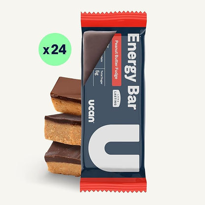 UCAN Energy Bars 2-Pack Bundle – Peanut Butter Fudge | 24 Bars Total (2 x 12 ct Boxes) | Low Sugar, Non-GMO, Keto-Friendly, Plant-Based, Gluten-Free, 1.4oz Bar