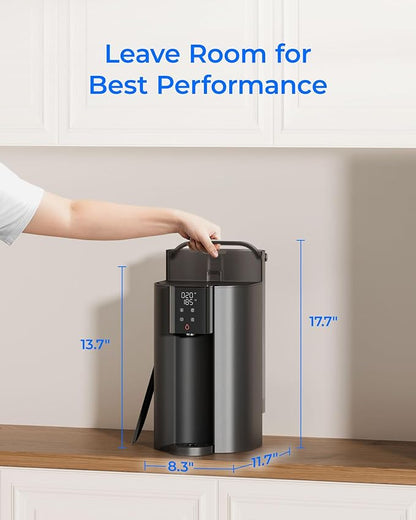 [ Instant Hot ] Waterdrop C1-G Countertop Reverse Osmosis System, NSF/ANSI 58&372 Certified, 6 Stage Hot RO Water Filter, No Installation Required, 3:1 Pure to Drain, Glass Bottle Included