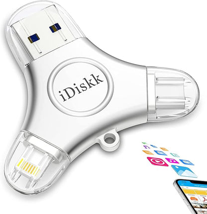 App*le Certified iDiskk 1TB iPhone 17 and 16 Photo flashdrive for iPhone Photo Stick USB -C iPad Pro Android Samsung for iPhone 15/14/14 PRO/13/13 PRO/12 pro/12/11, Thumb Drive for iPhone Photos