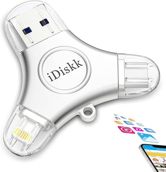 App*le Certified iDiskk 1TB iPhone 17 and 16 Photo flashdrive for iPhone Photo Stick USB -C iPad Pro Android Samsung for iPhone 15/14/14 PRO/13/13 PRO/12 pro/12/11, Thumb Drive for iPhone Photos