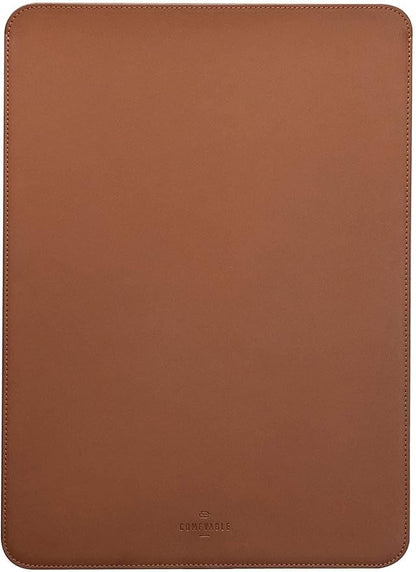 Comfyable Laptop Sleeve 14 Inch Precisely Compatible with MacBook Pro M4 M3 M2 M1 Pro/Max 2024, Faux Leather Cover Case 14 in, Brown