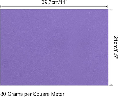 MECCANIXITY 75 Sheets A4 Colored Print Copy Paper 8.3" x 11.7" Origami Paper Printer Paper 80gsm for Printing, Document Copying, Art Craft,Dark Purple