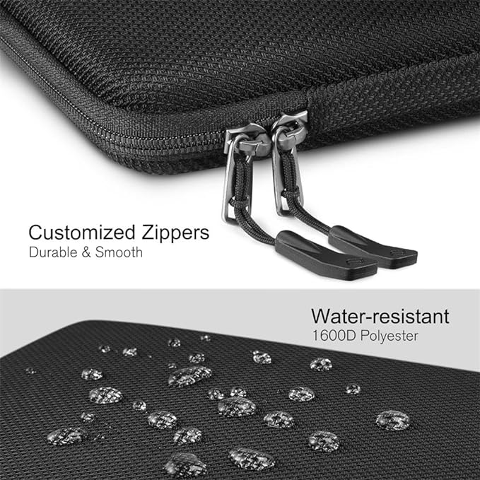 FINPAC Hard Laptop Sleeve Case for 13 inch MacBook Air M4 2025 M3 2024, 14 inch MacBook Pro M4/M3/M2/M1 A2918 A2992 A2779 A2442, 13'' Air/Pro, Waterproof Case for Dell, Surface Laptop, HP, Acer, Black