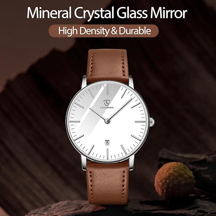 BEN NEVIS Watch, Mens Watch, Minimalist Fashion Simple Wrist Watch Analog Date with Leather Strap