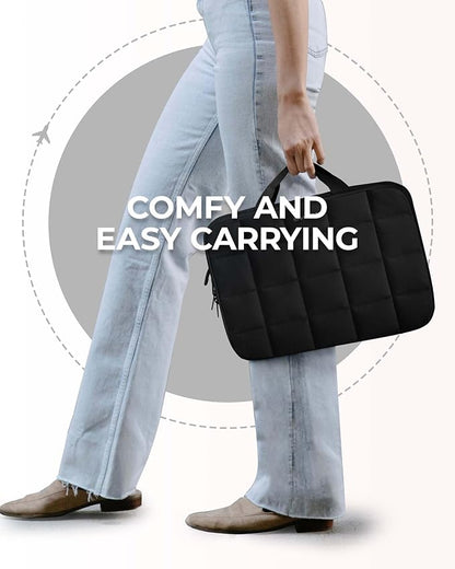 BAGSMART 13-14 inch Laptop Case Sleeve with Handle, Fluffy Padded Laptop Bag Cover, Macbook Case Fitted with Macbook Air/Pro 13.3 14 inch, Puffy Laptop Cover Fitted with Dell, Lenovo