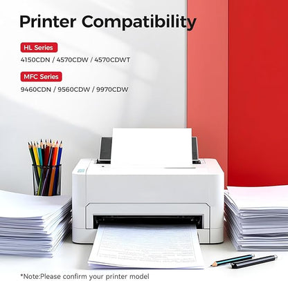 TN315 Toner Cartridge Set 4-Pack with Chip Replacement for Brother TN-310 TN-315 TN-336 Compatible with DCP-9050 9055 9270 HL-4140 4145 4570 MFC-9460 9560 9970 (1 Black 1 Cyan 1 Magenta 1 Yelllow)