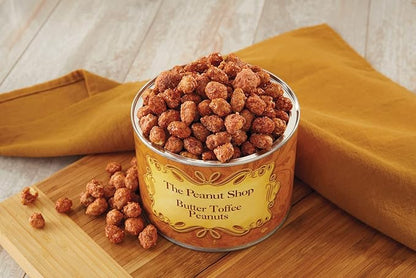 The Peanut Shop of Williamsburg Bacon Ranch Seasoned Salted Virginia Peanuts from Williamsburg, Handcooked Peanuts - 10.5 Oz Tin