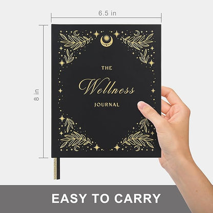 And Per Se Wellness Journal, Daily Journal for Personal Mental Health, Sleep & Diet Tracking, Self Care Reflection for Women & Men (Stardust Black)