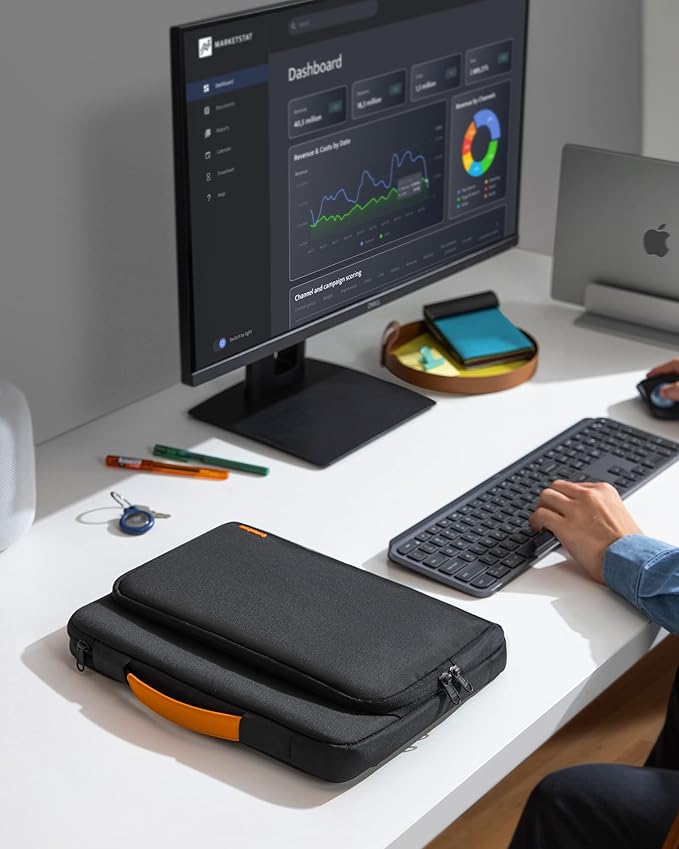 tomtoc 360 Protective Laptop Carrying Case Compatible with 14-inch MacBook Pro M5/M4/M3/M2/M1 Pro/Max 2025-2021, 12.9-13 Inch iPad Pro/Air, Water-Resistant MacBook Accessory Bag Sleeve