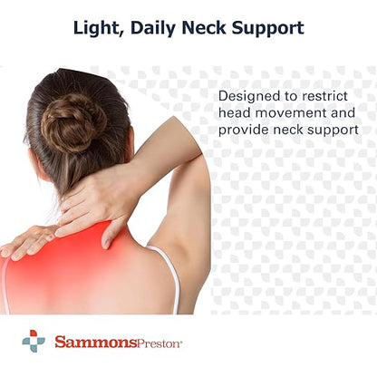 Sammons Preston Universal Contour Cervical Brace,Adjustable Hook and Loop Closure,For Neck Strain,Injury,or Post-Op Surgery,Relieves Neck Pain and Spine Pressure,Cream Color,2” High,(Pack of 2)