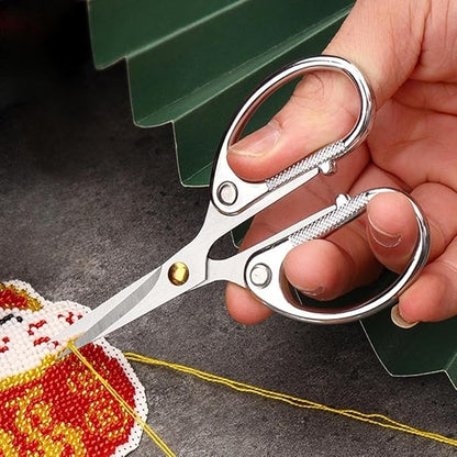 5" All Stainless Steel Office Scissors,Ultra Sharp Blade Shears,Sturdy Sharp Scissor for Office Home School Sewing Fabric Craft Supplies Multipurpose Scissors Sliver