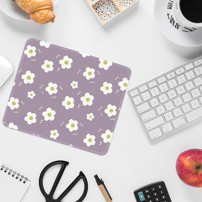 Square Mouse Pad with Stitched Edge, Premium Mousepad Washable Cloth. Computer Mouse Pad with Non-Slip Rubber Base, Mouse Pads for Computers Laptop Mouse 9.25x7.75x0.12 inch-Flower6