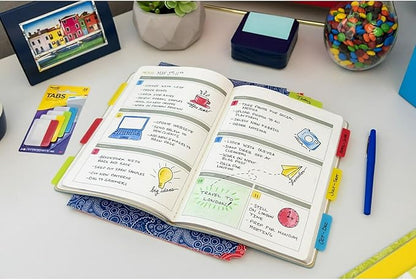 Post-it Tabs, 2 in, Solid, Assorted Colors, 6 Tabs/Color, 5 Colors, 30 Tabs/Pack (686-ROYGB)