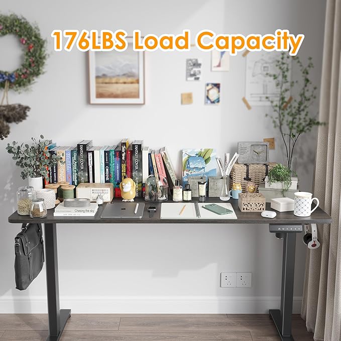 STARY Electric Standing Desk Adjustable Height Sit Stand Home Office Desk with Splice Board