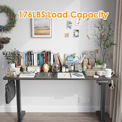 STARY Electric Standing Desk Adjustable Height Sit Stand Home Office Desk with Splice Board