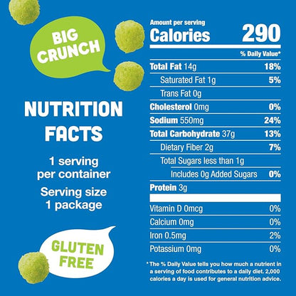 Vlasic Pickle Balls, Dill Pickle Flavored Corn Puffs, Stocking Stuffer, 2 oz. (Pack of 12)