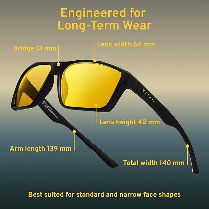 Titan Gaming Glasses, Anti Blue Light Glasses Men, UV400 Protection Blue Light Blocking Glasses for Computer Eye Strain