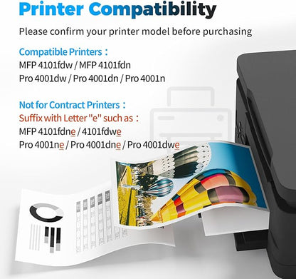 148X W1480X Toner Cartridge (with CHIP) Black Replacement for HP 148X Black High Yield Toner Cartridge Compatible for HP Pro 4001dw 4001dn 4001n MFP 4101fdw 4101fdn Printer 148A W1480A