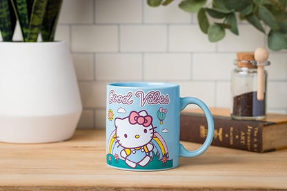 Silver Buffalo Sanrio Hello Kitty Good Vibes Ceramic Mug, 20 Ounces
