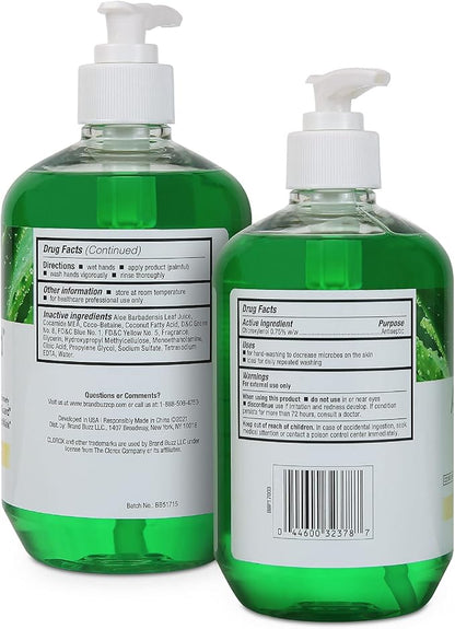 CLOROX Healthcare AloeGuard Antimicrobial Hand Soap for Healthcare Professionals - Liquid Hand Wash for Everyday Use with Aloe Vera to Soothe & Moisturize Hands, 18 Fl Oz