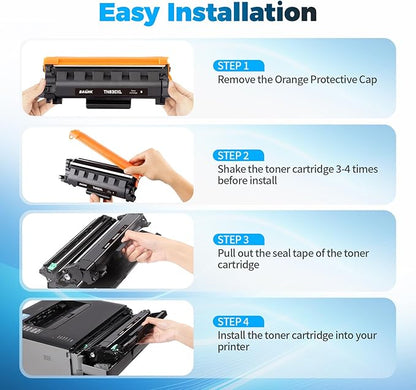TN830XL Toner Cartridge Replacement for Brother 830XL Toner TN830 Compatible with DCP-L2640DW HL-L2460DW HL-L2405W HL-L2400D MFC-L2820DW HL-L2480DW (with Chip, 1 Black)
