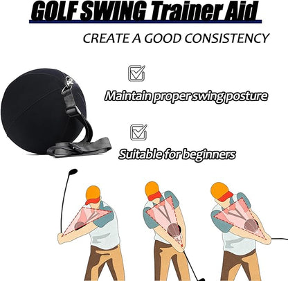 Retractable Golf Swing Training Aid, Golf Grip Trainer and Right-Handed Golf Training Aid for Chipping Hitting, Portable Grip Trainer with Click Feedback
