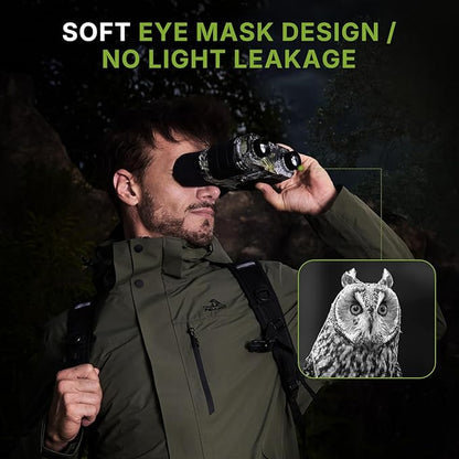 4K Night Vision Goggles – 1300FT Infrared Range, 8X Digital Zoom, Rechargeable 5000mAh Rechargeable Battery, 32GB Card, Tactical Light, for Camping, Camo