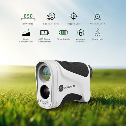 Golf Rangefinder 650/1200/1700 Yards Range Finder Golfing 6X Magnification 0.5 Yard Accuracy Flag Pin Lock Vibration Fast Focus High Clarity Display Easy to Use