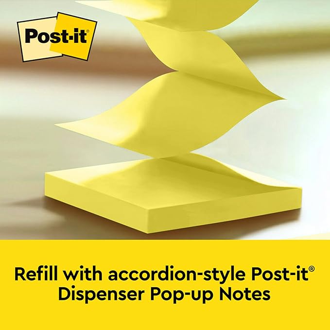 Post-it Owl Note Dispenser, Includes 1 Pad of Post-it 3 in X 3 in Super Sticky Dispenser Pop-up Notes, 45 Sheets (OWL-330-BK)