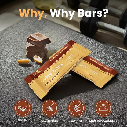 Why Bars, Protein Bars, Chocolate Peanut Butter, 2.04 Ounce Bars (Pack of 12 Protein Bars) - Protein Bar Superfood, Gluten Free, Non GMO, Organic, Vegan, Simple Ingredients