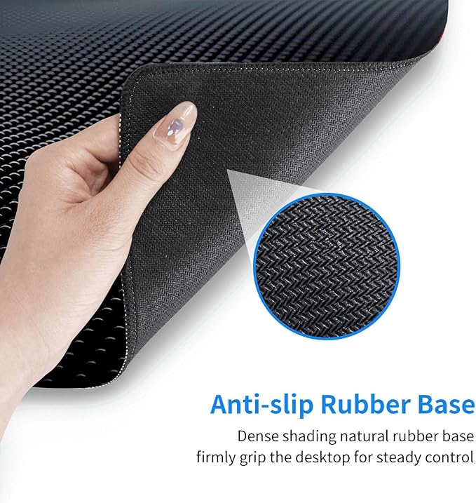 Mouse Pad Gaming Mousepad 31.5x11.8 Inch - 3mm Durable Fabric with Non-Slip Base, Waterproof Surface & Reinforced Edges for Gamers, Work Desks and Streaming Setups(Sci-Fi Lines)