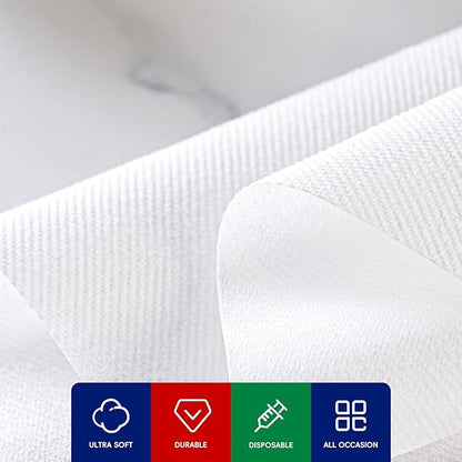 100 Count Disposable Hand Towels, Linen Feel Bathroom Hand Napkins, Soft And Absorbent Paper Napkin for Guest, Disposable Dinner Napkins for Kitchen, Parties, Weddings