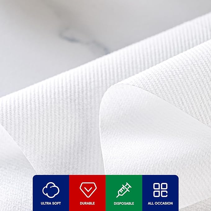 1000 Pack Disposable Bathroom Napkins Hand Towels for Bathroom, White Guest Napkins, Paper Towels for Kitchen, Parties