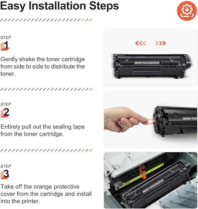 v4ink 2PK Compatible 104 Toner Cartridge Replacement for Canon 104 CRG-104 FX-9 FX-10 Toner Cartridge Ink for use in Canon Imageclass D420 D450 D480 MF4150 MF4350D MF4270 MF4370DN MF4380DN Printer