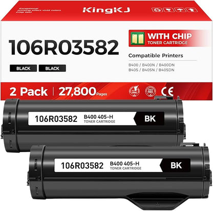 VersaLink B400 B405 106R03582 Black Toner Cartridge 2-Pack Replacement for Xerox 106R03580 106R03584 Toner Compatible with Xerox VersaLink B400 B400N B400DN B405 B405N B405DN Laser Printer Ink Copier