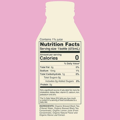 Saint James Iced Tea - Organic Black Tea - Non-GMO, Gluten Free, Zero Calorie, Zero Sugar - Red Raspberry, 12 Pack (16 fl oz each)