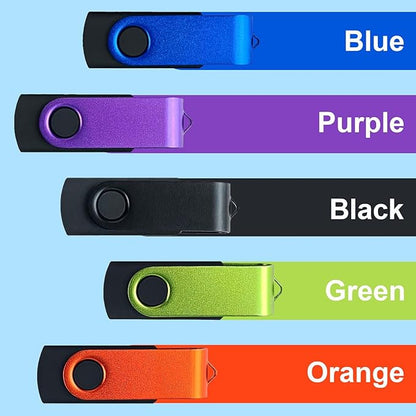 4GB USB Flash Drive 5 Pack, USB Drives 4GB JBOS Memory Stick Swivel Gig Stick Flash Drives 4GB USB2.0 Pendrive, USB Thumb Drives 5 Pack, Zip Drive, Jump Drive, 4GB USB