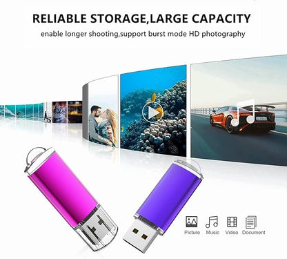 K&ZZ 32GB Flash Drive 10 Pack 32GB USB Drive Thumb Drive 32G 32 GB USB 3.0 Flash Drive USB Stick Zip Drives, Multicolored