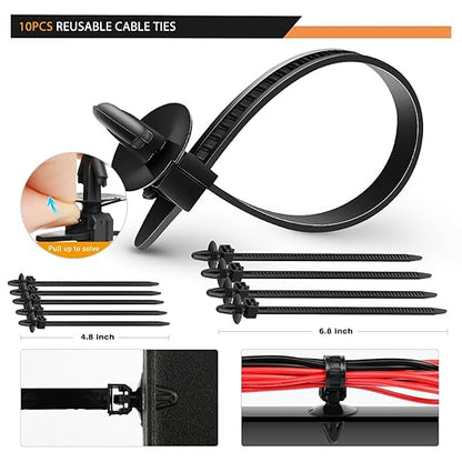 GOOACC 1315PCS Retainer Clips Interior Accessories - 56 Most Popular Sizes Bumper Trim Body Clips with Fasteners Remover and 10Pcs Reusable Cable Ties for Toyota Nissan Ford BMW Chevy Honda Subaru