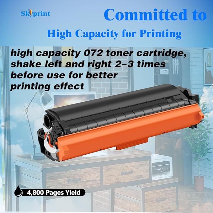 072 072H CRG-072 Toner Cartridge High Yield Black Replacement for Canon imageCLASS MF284dw MF287dw MF280 LBP172dw MF289dw Printer