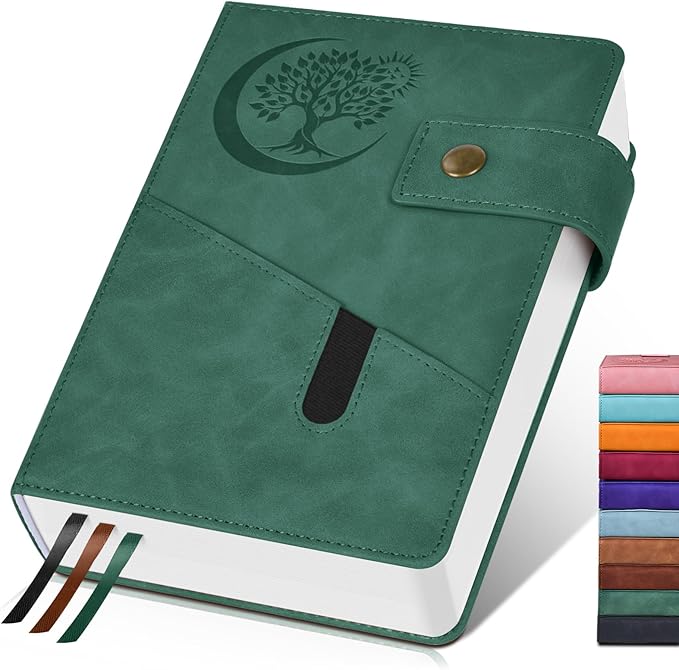 365 Page Thick Lined Journal Notebook for Men Women, A5 Leather Journals for Writing, Hardcover Notebooks for Work, School, Note Taking,Travel, Business,Personal Diary, College Ruled 5.9" x 8.4"