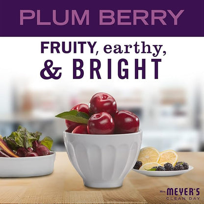 MRS. MEYER'S CLEAN DAY Liquid Hand Soap, Cruelty Free, Plum Berry Scent, 12.5 oz- Pack of 3