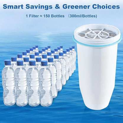 0 TDS Water Filter Replacement for Zero Pitcher & Dispenser | Upgraded 6-Stage Filtration | Removes 99.9% of Lead, Chromium, PFOA/PFOS | Compatible with ZR-001, ZR-004, ZR-017 | 2-Pack