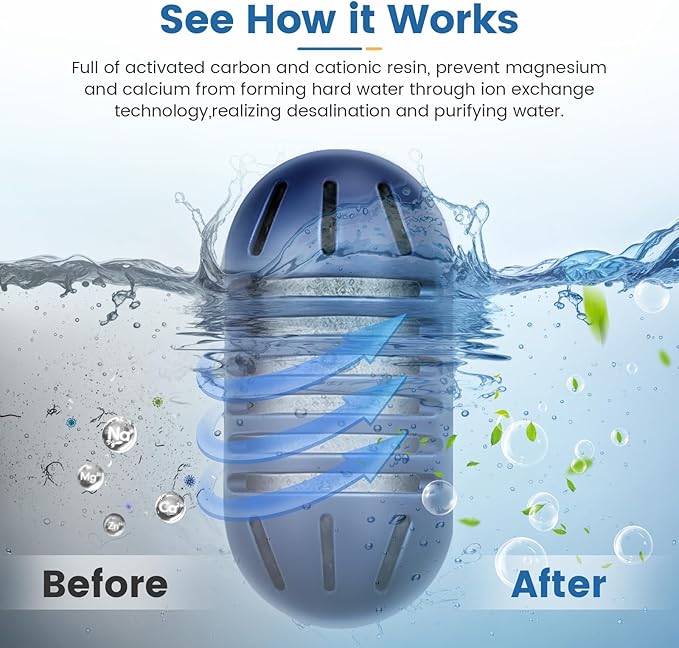 isinlive Demineralization Cartridge for HoMedics Ultrasonic Humidifiers: 16-Pack Demineralization Cartridges Filter Replacement, Filters Mineral Deposits, Prevents Hard Water Build-Up, Purifies Water