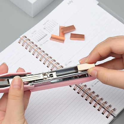 NatSumeBasics 4000 Rose Gold Staples - #10 Small Colored Staples for Mini Stapler, Tiny Staple Smaller Than Standard Staple (Rose Gold)