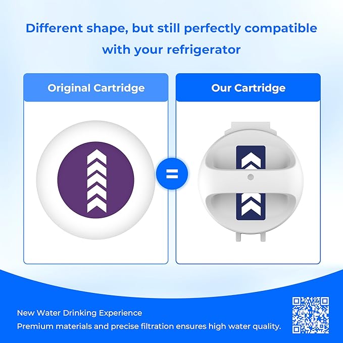 Waterdrop EDR1RXD1 Refrigerator Water Filter Replacement for Everydrop® Filter 1, W10295370A and Air Filter Replacement for Whirlpool® W10311524, FreshFlow AIR 1, 3 Combo