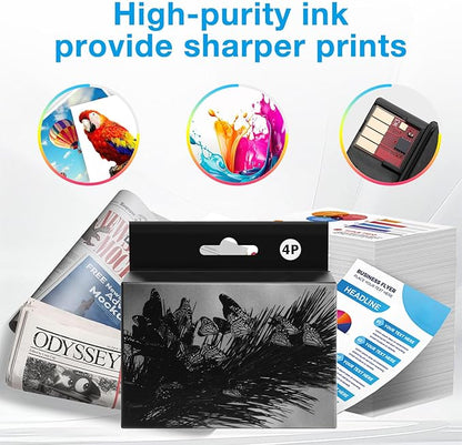 936XL 936e Ink Cartridges Combo Pack Replacement for HP 936e Ink 936XL Black and 936 Color Combo Pack for HP OfficeJet Pro 9120e 9125e 9122e 9128e 9130e 9135e 9110b 9130b 9730e (4 Pack with Chip)