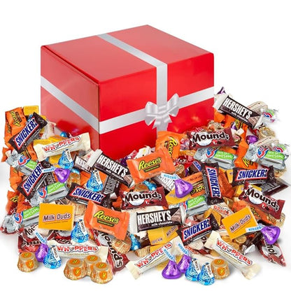 Chocolate Candy Variety Pack in Red Gift Box , Bulk Individually Wrapped, Mini Chocolate Candy Variety Pack, Ideal , Bulk Chocolate, Perfect for Parties, Office Treats, and Holiday Celebrations (5 Pound)